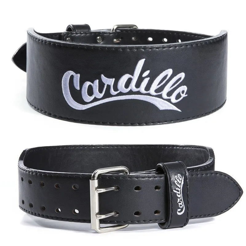 Adjustable Leather Back Brace for Gym & Office - Professional Weightlifting Belt with Spine Support, Squats/Deadlifts Ready