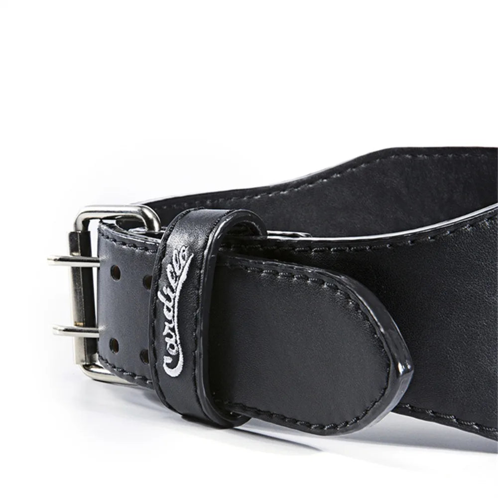 Adjustable Leather Back Brace for Gym & Office - Professional Weightlifting Belt with Spine Support, Squats/Deadlifts Ready